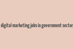 digital marketing jobs in government sector