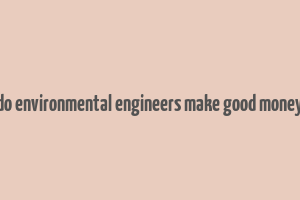 do environmental engineers make good money