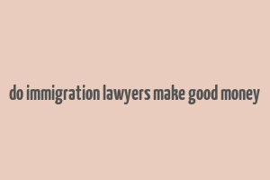 do immigration lawyers make good money