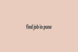 find job in pune