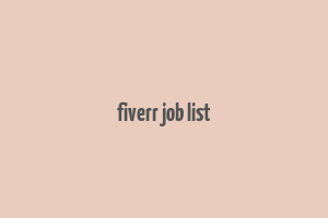 fiverr job list