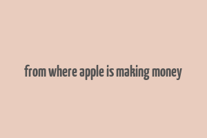 from where apple is making money