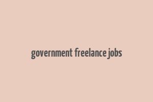 government freelance jobs