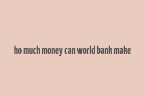 ho much money can world bank make