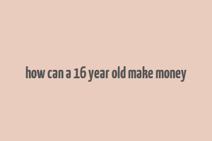 how can a 16 year old make money