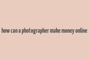 how can a photographer make money online