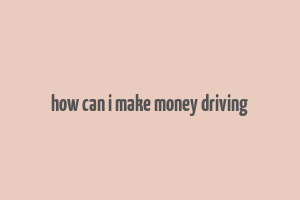 how can i make money driving