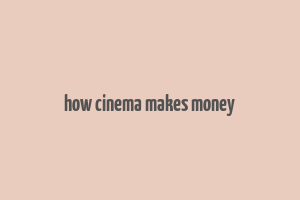 how cinema makes money