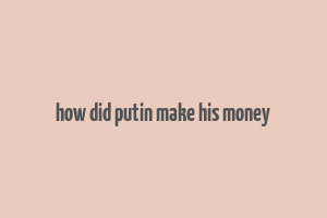 how did putin make his money