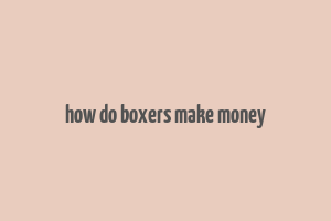 how do boxers make money