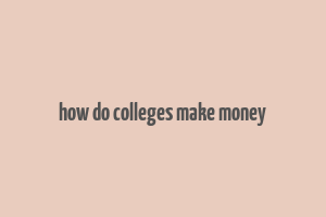 how do colleges make money