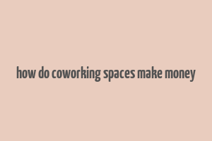 how do coworking spaces make money