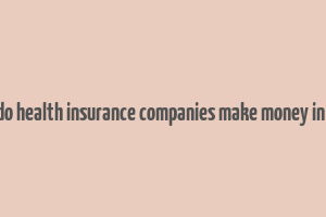 how do health insurance companies make money in india