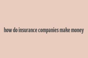 how do insurance companies make money