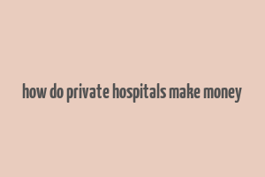 how do private hospitals make money