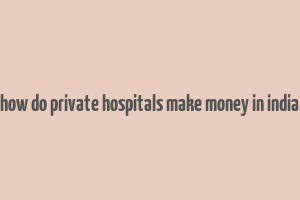 how do private hospitals make money in india