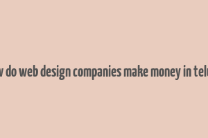 how do web design companies make money in telugu