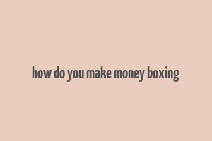 how do you make money boxing