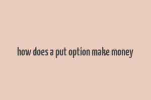 how does a put option make money