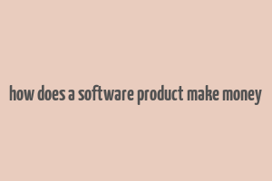 how does a software product make money