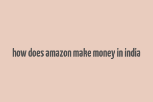 how does amazon make money in india