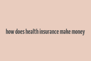 how does health insurance make money