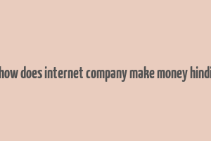 how does internet company make money hindi