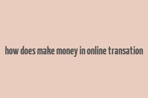 how does make money in online transation