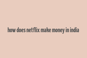 how does netflix make money in india