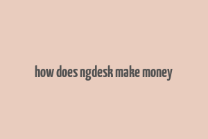 how does ngdesk make money