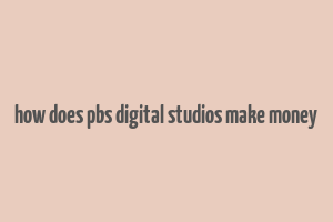 how does pbs digital studios make money