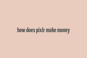 how does pixlr make money