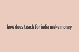 how does teach for india make money