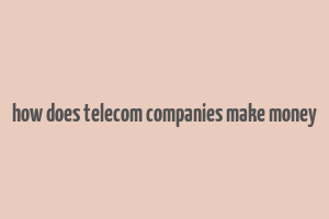 how does telecom companies make money