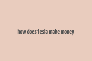 how does tesla make money