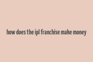 how does the ipl franchise make money