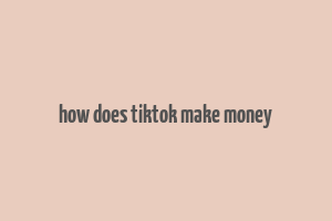 how does tiktok make money