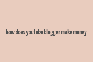 how does youtube blogger make money