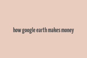 how google earth makes money