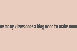 how many views does a blog need to make money