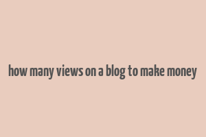 how many views on a blog to make money