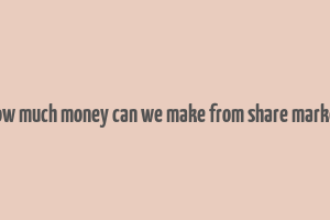 how much money can we make from share market