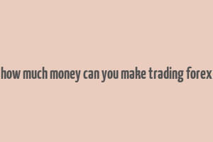 how much money can you make trading forex