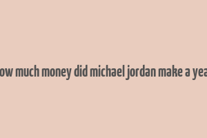 how much money did michael jordan make a year