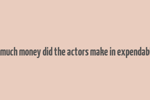 how much money did the actors make in expendables 3