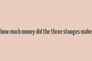 how much money did the three stooges make