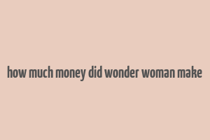 how much money did wonder woman make