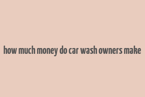 how much money do car wash owners make