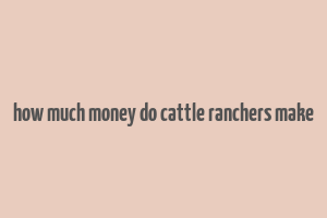 how much money do cattle ranchers make