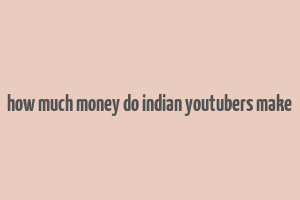 how much money do indian youtubers make